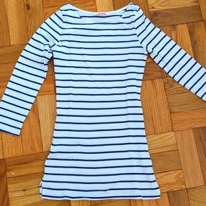Camaieu Boat Neck Striped Long Sleeves T-shirt XXS